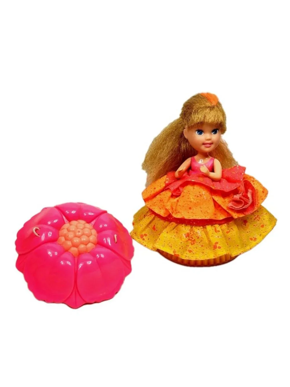 Vintage Tropical Treat Coral Splash Doll Tonka Toy Orange Pink Yellow